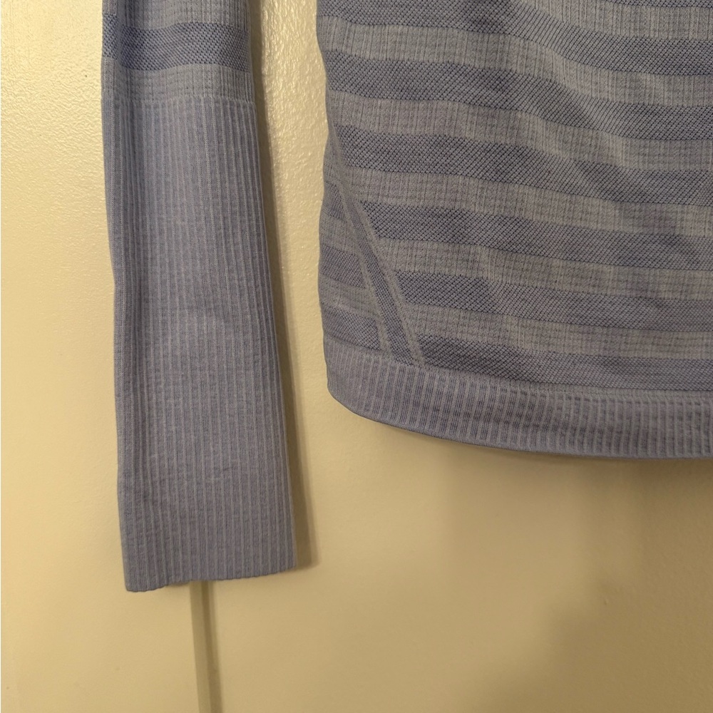 lululemon athletica Swiftly Tech Lavender Striped Long Sleeve Top Size 6 - Picture 5 of 9